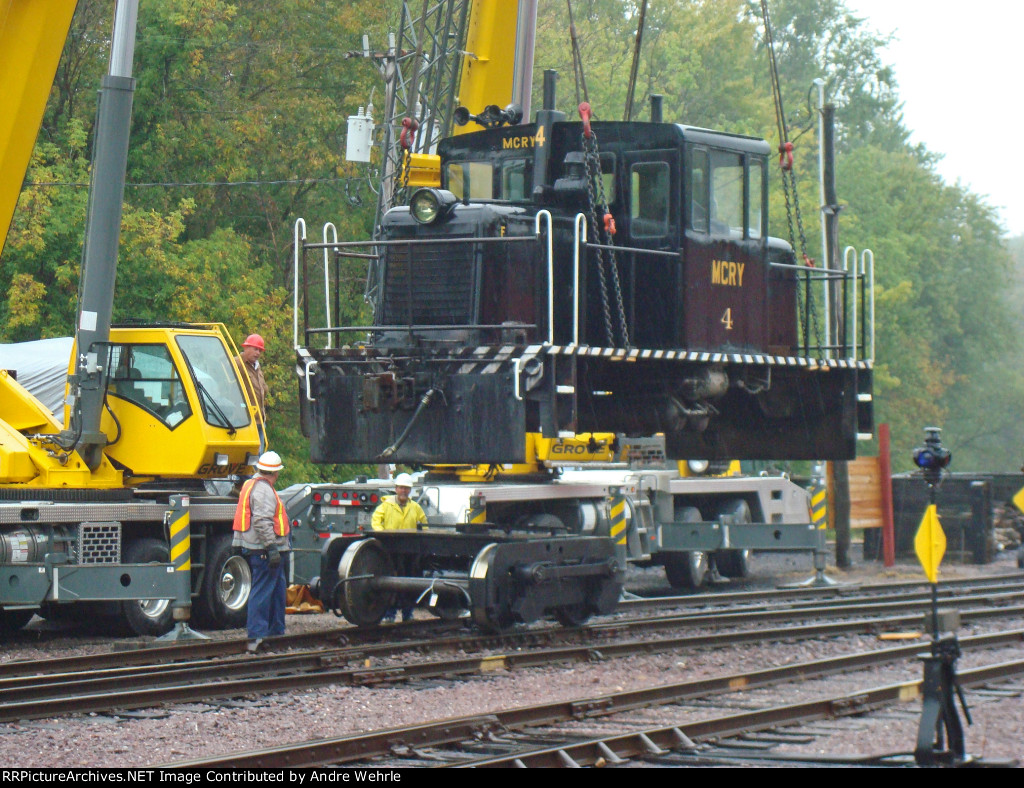 MCRY crews working on Number 4 in the rain